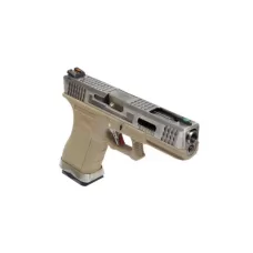 WE GBB Gas Pistol R18C Gen4 T8 Custom - Tan/Silver