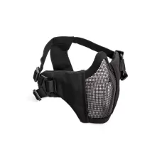 Metal mesh mask with cheek pads, Black