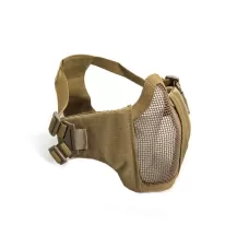 Metal mesh mask with cheek pads, TAN