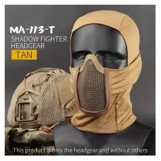 Metal mesh mask with cheek pads, Btan