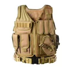 Tactical Plate Carrier Cargo Vest KHAKI